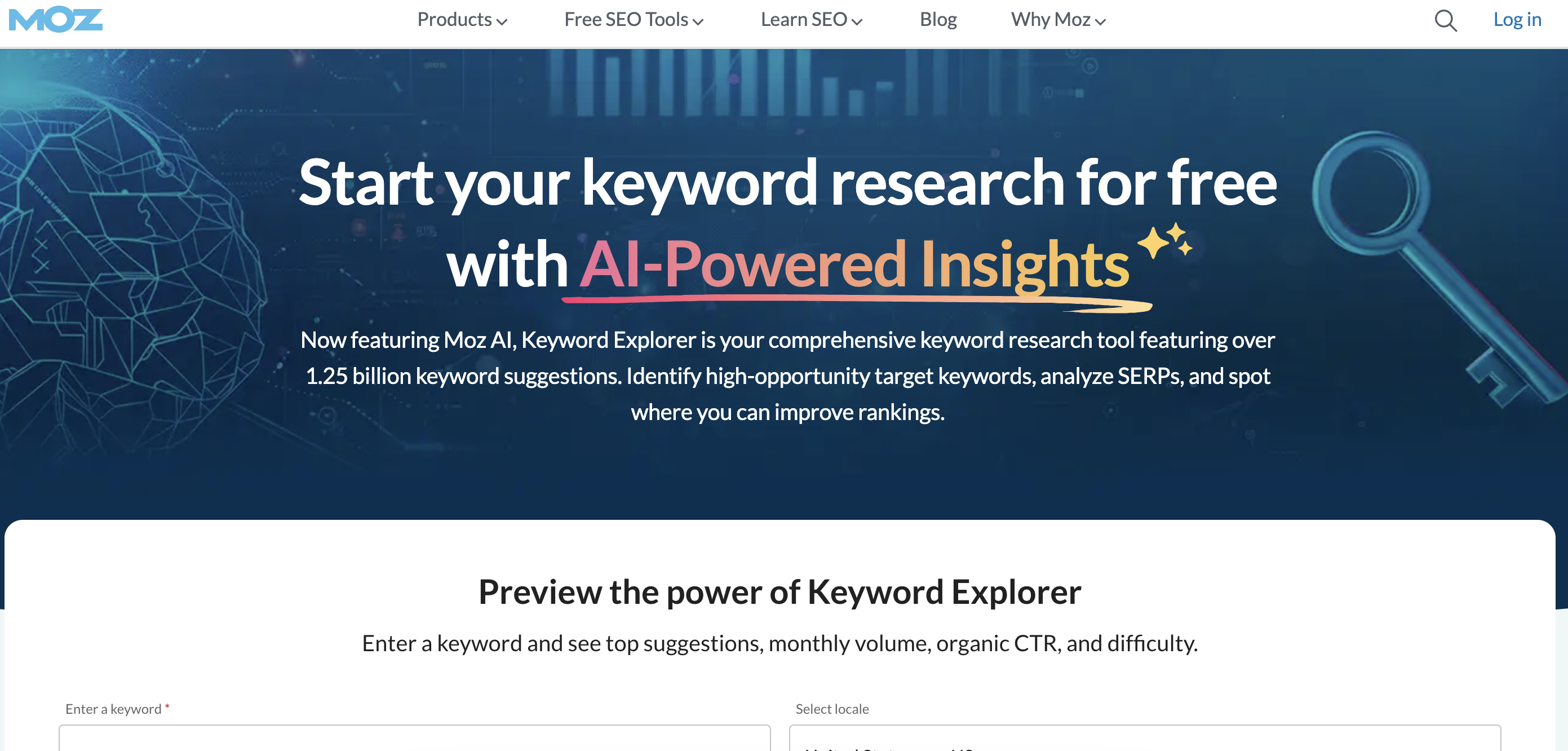 Moz Keyword Explorer